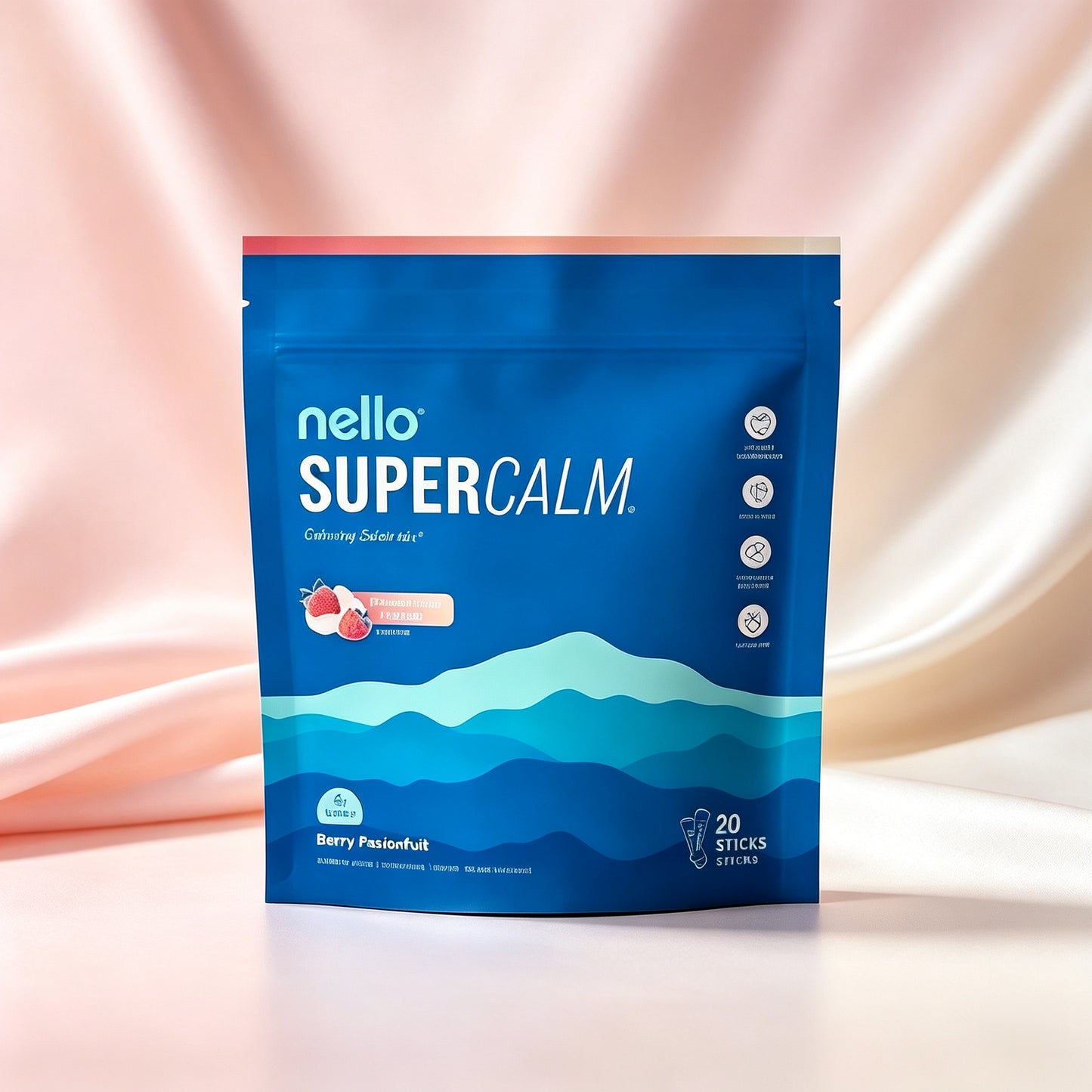 Nello Supercalm-Drink Mix with magnesium glycinate,KSM-66 & vitamin D3-Convenient