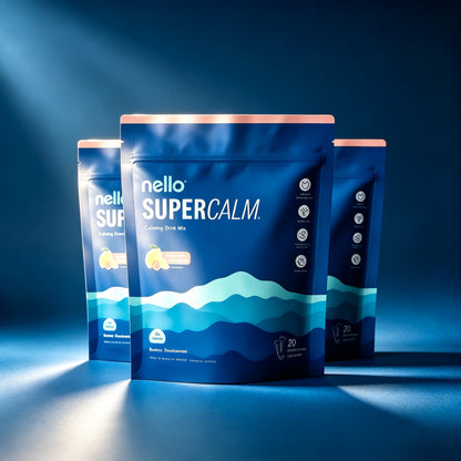 Nello Supercalm-Drink Mix with magnesium glycinate,KSM-66 & vitamin D3-Convenient