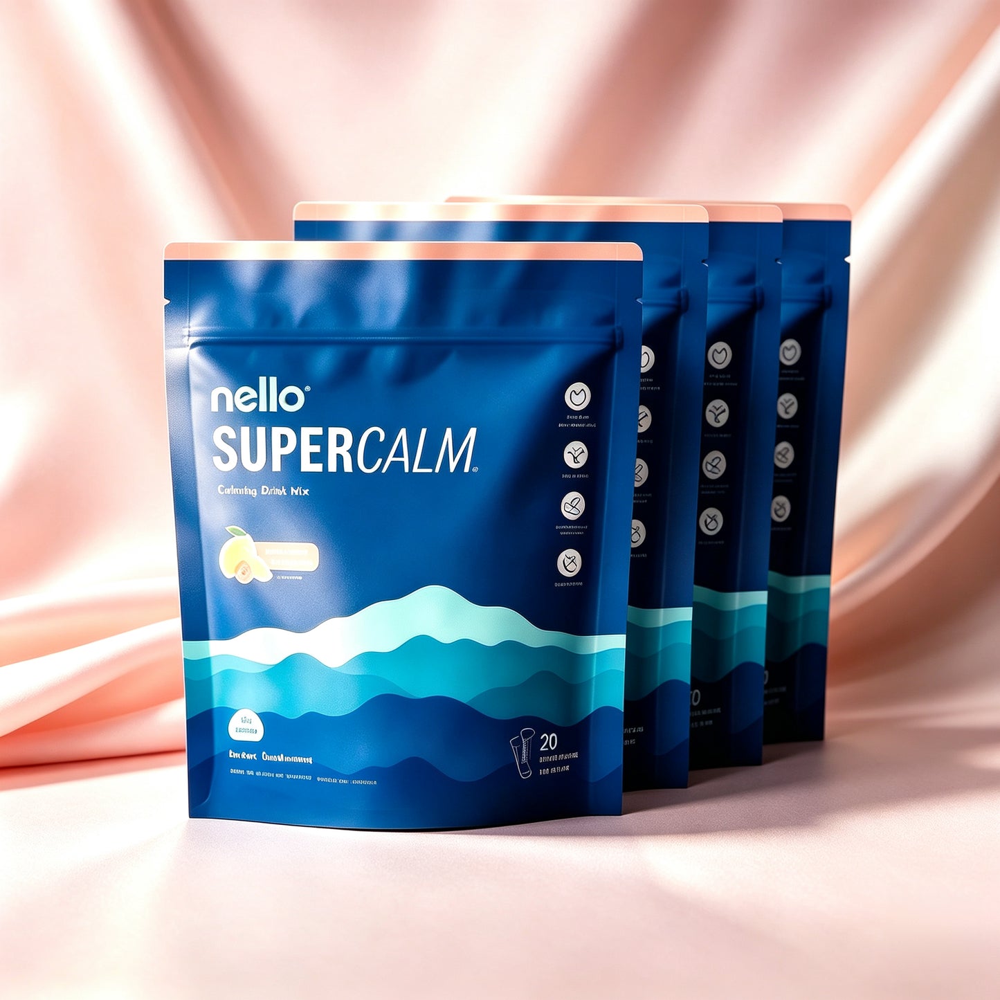 Nello Supercalm-Drink Mix with magnesium glycinate,KSM-66 & vitamin D3-Convenient