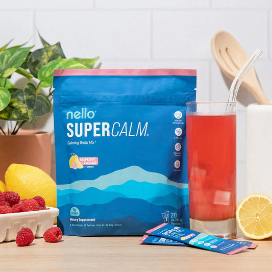 Nello Supercalm-Drink Mix with magnesium glycinate,KSM-66 & vitamin D3-Convenient