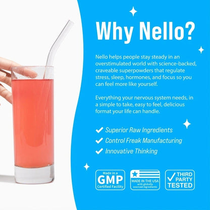 11 Nello Supercalm-Drink Mix with magnesium glycinate,KSM-66 & vitamin D3-Convenient