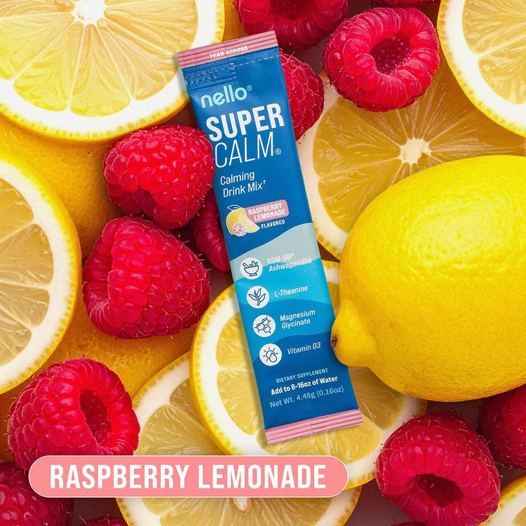 Nello Supercalm-Drink Mix with magnesium glycinate,KSM-66 & vitamin D3-Convenient