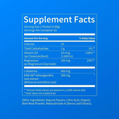 11 Nello Supercalm-Drink Mix with magnesium glycinate,KSM-66 & vitamin D3-Convenient