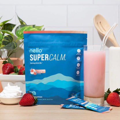 Nello Supercalm-Drink Mix with magnesium glycinate,KSM-66 & vitamin D3-Convenient