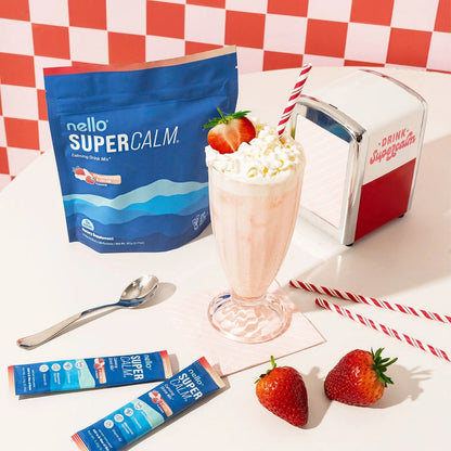 Nello Supercalm-Drink Mix with magnesium glycinate,KSM-66 & vitamin D3-Convenient